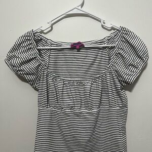 Edikted Black and White Striped Blouse